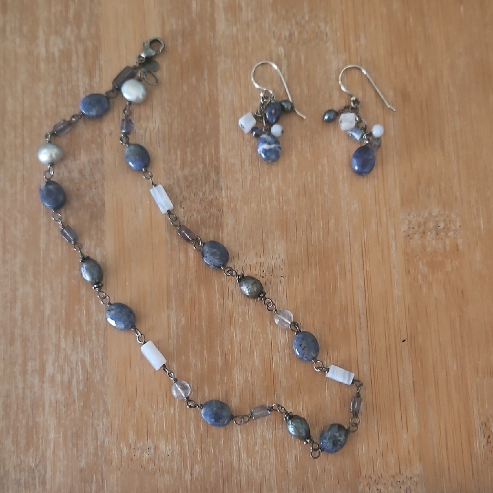 Silpada Blue and Silver Bracelet Set